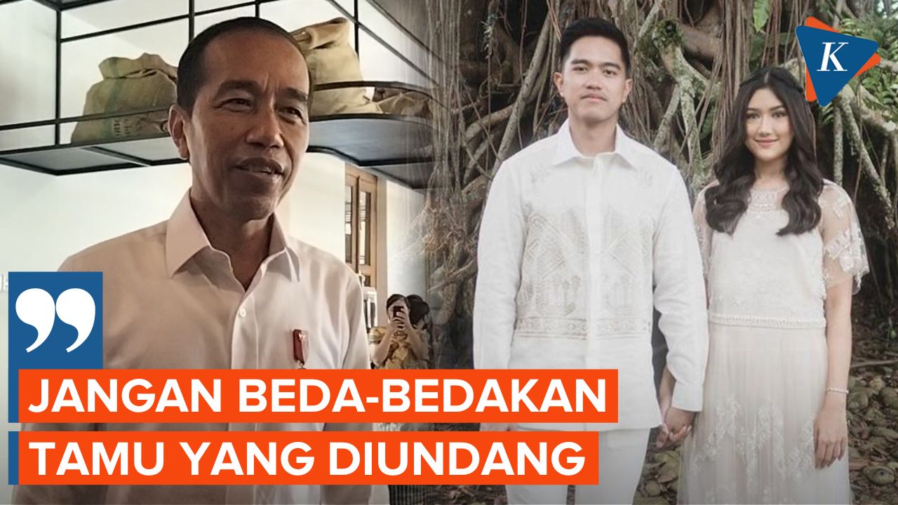 Jokowi Minta Semua Tamu Pernikahan Kaesang-Erina Diperlakukan Setara