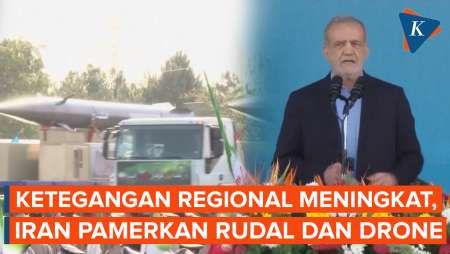 Iran Pamerkan Rudal Balistik dan Pesawat Nirawak di Tengah Ketegangan Regional