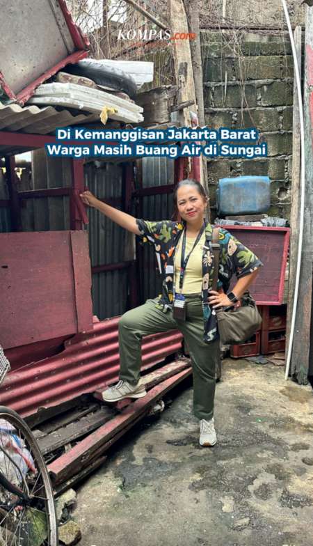 Di Kemanggisan Jakarta Barat Warga Masih Buang Air di Sungai