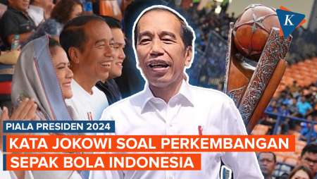 Nonton Laga Perdana Piala Presiden 2024 di Bandung, Jokowi: Makin Banyak Kompetisi, Makin Baik