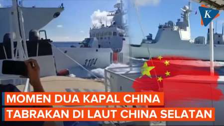 Detik-detik 2 Kapal China Saling Tabrak Saat Kejar Kapal Filipina, Laut China Selatan Memanas