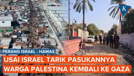 Ribuan Warga Palestina Kembali ke Gaza Utara Usai Israel Tarik Pasukan