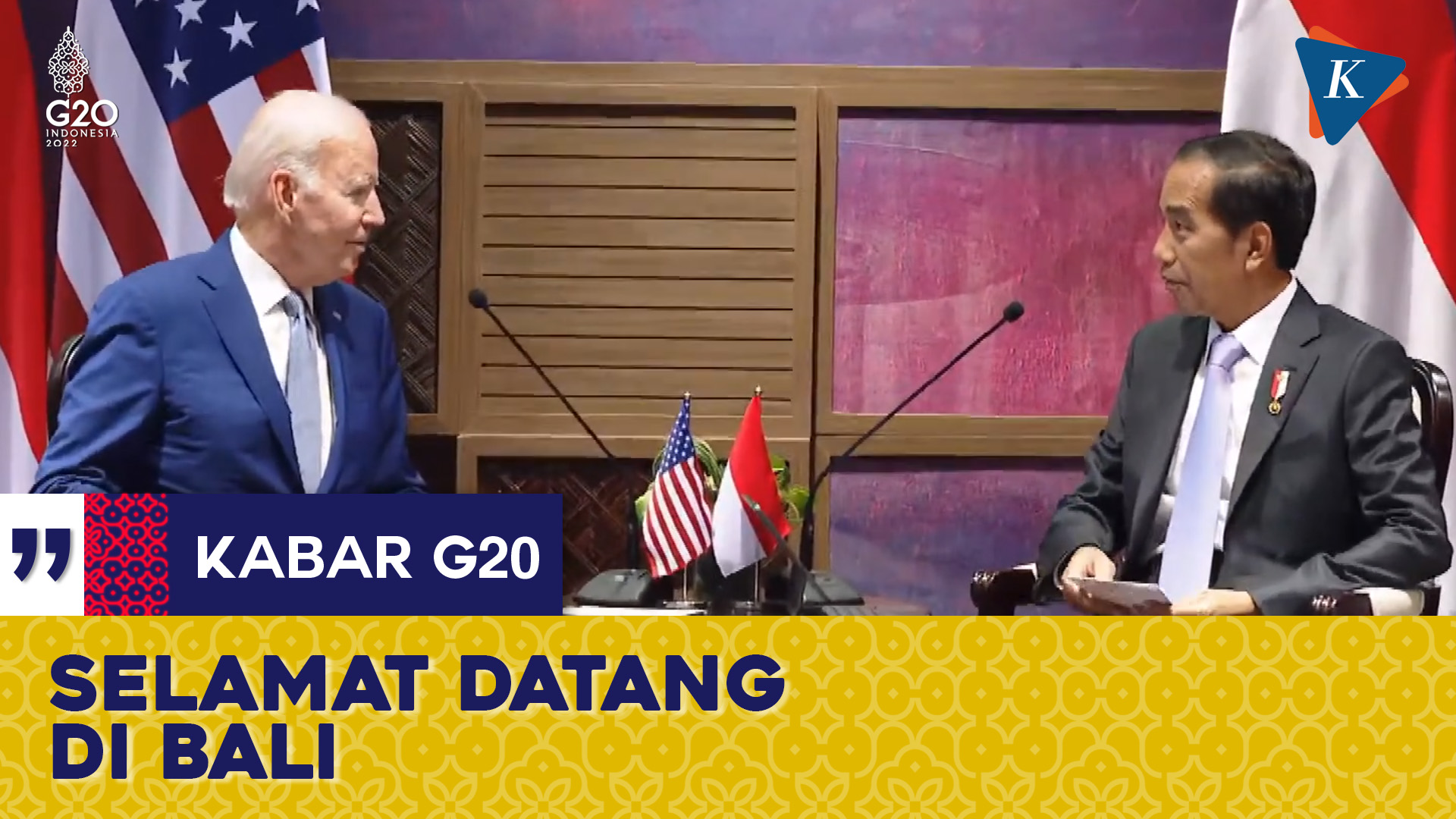 Ini Isi Pembicaraan Jokowi dengan Joe Biden di Bali Jelang KTT G20