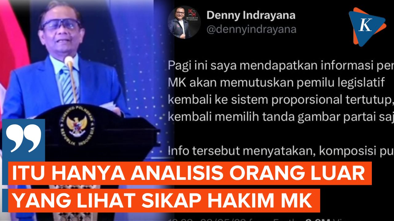 Tanggapan Mahfud MD soal Denny Indrayana Bocorkan Putusan MK terkait Sistem Pemilu