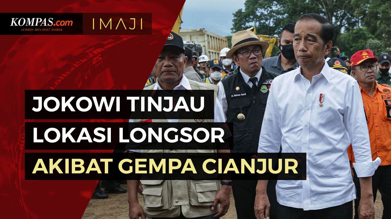 Momen Jokowi Tinjau Cugenang, Lokasi Longsor Akibat Gempa Cianjur