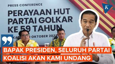 Partai Golkar Bakal Undang Jokowi dan KIM dalam HUT ke-59