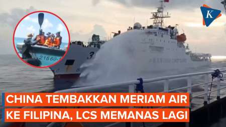 Detik-detik China Tembakkan Meriam Air ke Kapal Filipina, LCS Memanas Lagi!