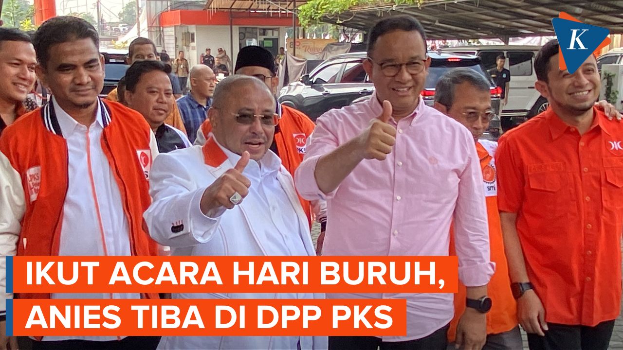 Anies Tiba di Kantor DPP PKS, Kenakan Kemeja Merah Muda