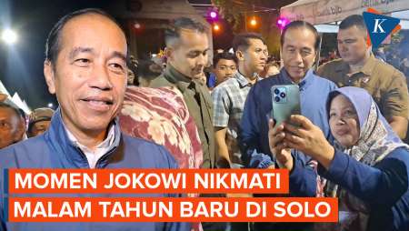 Momen Jokowi Nikmati Malam Tahun Baru 2025 di Ngarsopuro Solo, Ajak Masyarakat Tetap Optimis