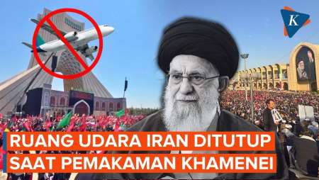 Iran Tutup Ruang Udara Teheran Saat Pemakaman Ali Khamenei