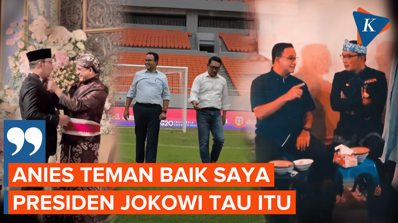 Ridwan Kamil: Saya Berteman Baik Dengan Anies, Pak Jokowi Tahu Itu