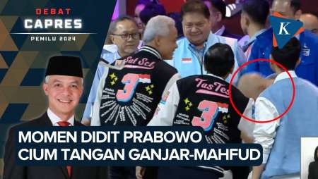 Anak Prabowo Cium Tangan Ganjar-Mahfud Jelang Debat Terakhir Pemilu 2024