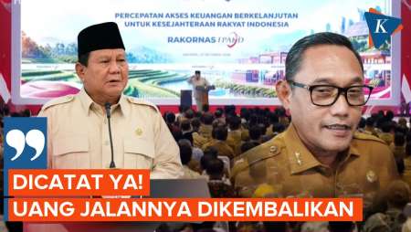Prabowo Sentil Wagub Kaltim Yang Absen: “Uang Jalannya Dikembalikan”
