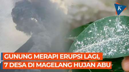 Erupsi Gunung Merapi, 7 Desa di Magelang Hujan Abu