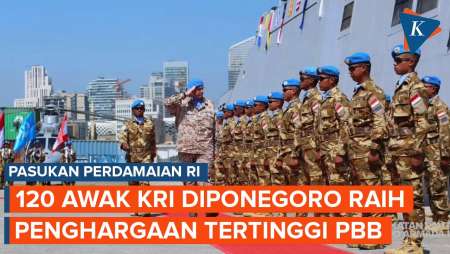120 Personel KRI Diponegoro Dianugerahi Penghargaan Tertinggi oleh PBB