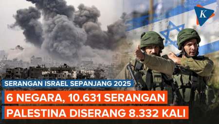 Israel Serang 6 Negara Sepanjang 2025, Palestina Diserang 8.332 Kali!