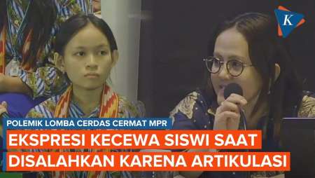 Ekspresi Kecewa Siswi SMA 1 Pontianak Saat Jawabannya Disalahkan Juri Cerdas Cermat MPR