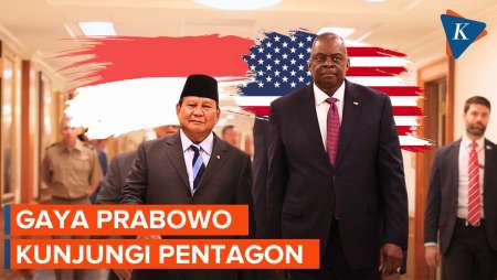 Prabowo Berpeci Saat Sambangi Pentagon Amerika Serikat