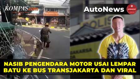 Pemotor yang Lempar Batu ke Bus Transjakarta Ditangkap, Ini Ancaman Sanksinya