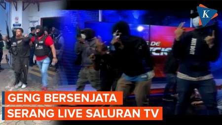 Detik-detik Geng Bersenjata Serang Stasiun TV Saat Siaran Langsung