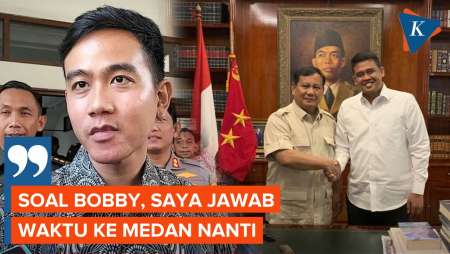 Jawaban Singkat Gibran soal Bobby yang Diusulkan Dipecat PDI-P