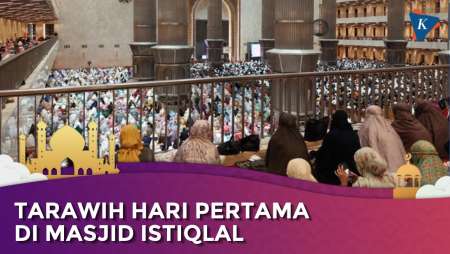 Ramainya Tarawih Pertama Ramadhan 2024 di Istiqlal, Ada Jemaah Datang dari Manado