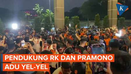 Momen Pendukung Cagub Jakarta Adu Yel-yel, Ada Young Lex di Barisan Pendukung Pramono