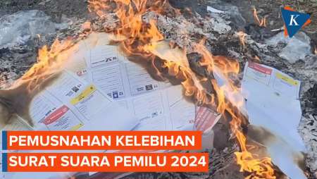 Ribuan Kelebihan Surat Suara Pemilu 2024 Dimusnahkan KPU Malang