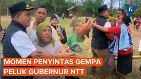 Detik-detik Penyintas Gempa Peluk Gubernur NTT, Minta Bantuan Dipercepat