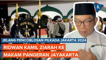 Momen Ridwan Kamil Ziarah ke Makam Pangeran Jayakarta Jelang Pencoblosan Pilkada Jakarta