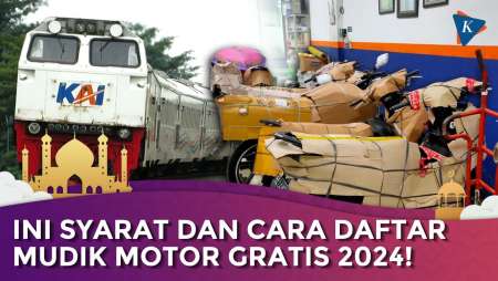 Pendaftaran Mudik Motor Gratis Naik Kereta Api, Ini Syarat dan Cara Daftarnya!