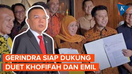 Gerindra Siapkan Surat Usung Khofifah-Emil Dardak di Pilkada Jatim