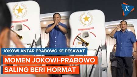 Momen Hormat Jokowi Dibalas Prabowo, Antar sampai Bandara Usai Makan Malam Berdua di Solo