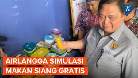 Momen Airlangga Simulasi Program Makan Siang Gratis di SMPN 2 Curug