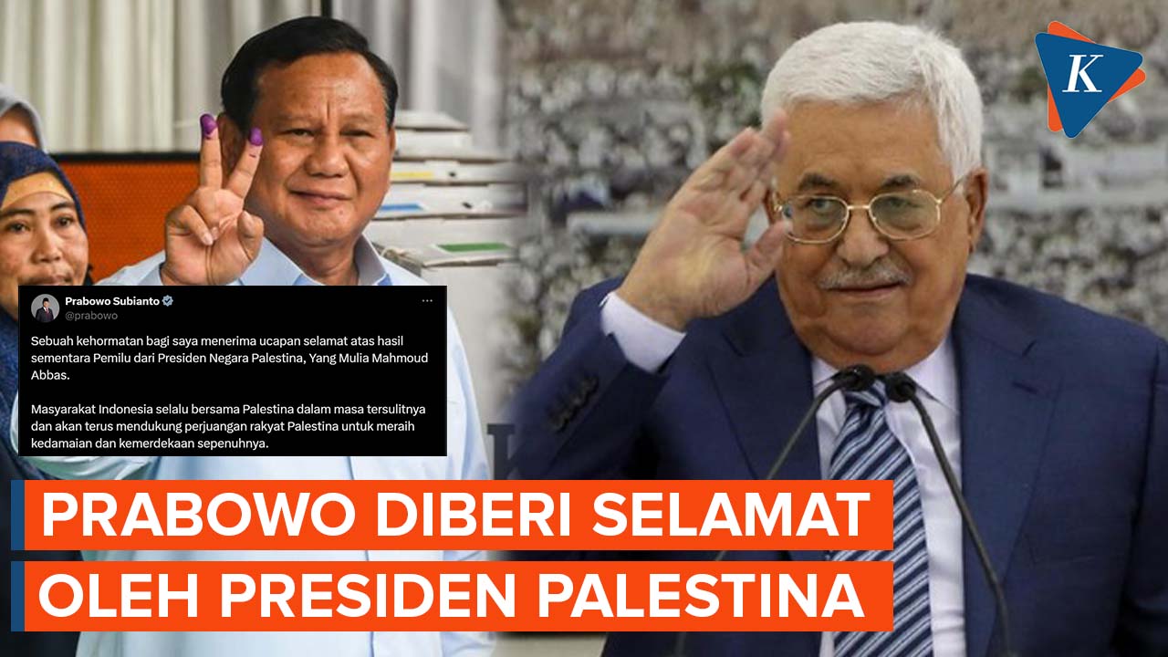 Prabowo Diberi Ucapan Selamat oleh Presiden Palestina Mahmoud Abbas