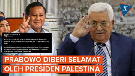 Prabowo Diberi Ucapan Selamat oleh Presiden Palestina Mahmoud Abbas