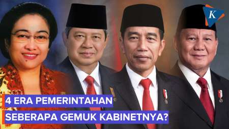 Perbandingan Jumlah Kabinet Dari Era Megawati Hingga Prabowo