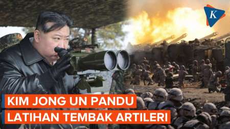 Gaya Kim Jong Un Pandu Latihan Penembakan Artileri di Perbatasan Korsel