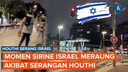 Momen Serangan Houthi Picu Sirine di Tel Aviv, Warga Israel Panik Berlarian