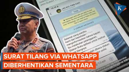 Polri Setop Kirim Surat Tilang via Whatsapp untuk Evaluasi