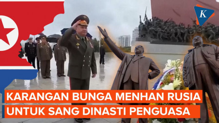 Karangan Bunga dari Menhan Rusia untuk Kim Il Sung dan Kim Jong Il