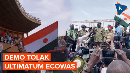 Pro-Kudeta Militer Niger Demo Tolak Ultimatum ECOWAS dan Barat