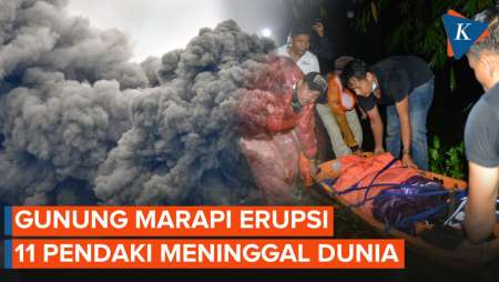 Gunung Marapi Erupsi, 11 Pendaki Ditemukan Meninggal Dunia