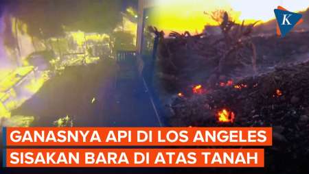 Ganasnya Jilatan Api Los Angeles Sisakan Bara Menyala di Tanah!