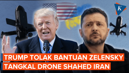 Trump Tolak Bantuan Zelensky Cegat Drone Shahed Iran, Apa Alasannya?