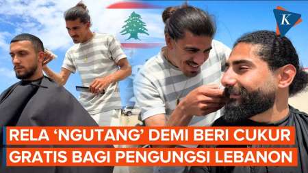 Mengharukan, Pria Ini Beri Cukur Gratis Untuk Korban Perang Di Lebanon