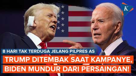 8 Hari yang Tak Terduga Jelang Pilpres AS: Trump Ditembak, Biden Mundur