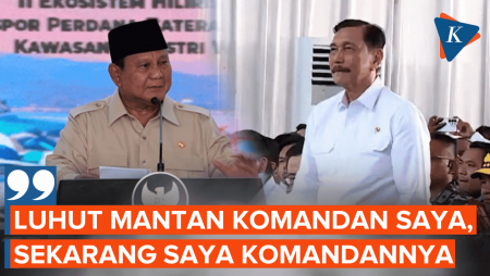 Kelakar Prabowo Ke Luhut: Mantan Komandan Saya, Sekarang Saya Komandannya