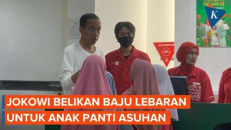 Momen Jokowi Ajak Anak-anak Panti Asuhan Beli Baju Lebaran