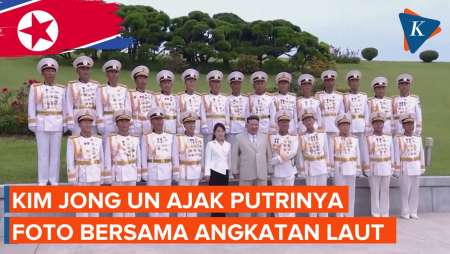 Momen Kim Jong Un Ajak Putrinya Kunjungi Angkatan Laut Korut